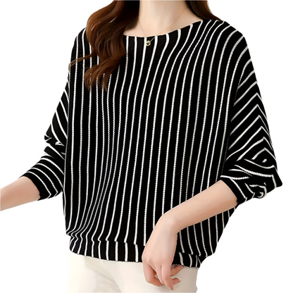 NOÉMI | Loose-fitting sweater with vertical stripes 1