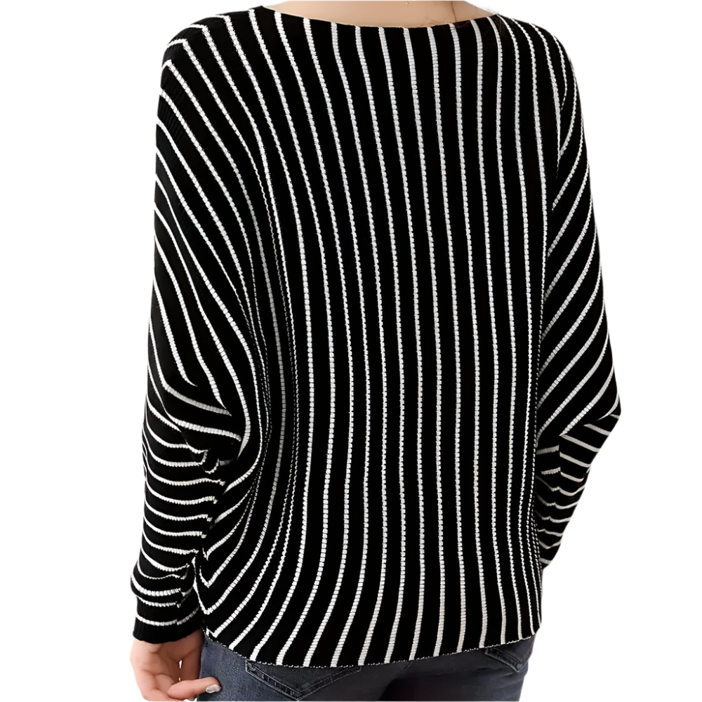 NOÉMI | Loose-fitting sweater with vertical stripes 2