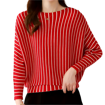 NOÉMI | Loose-fitting sweater with vertical stripes 4