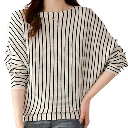 NOÉMI | Loose-fitting sweater with vertical stripes 5