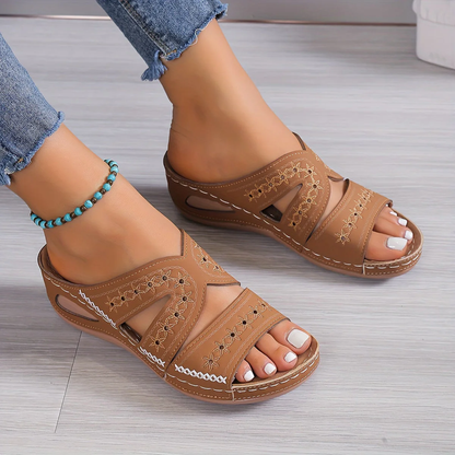 Noriva | Orthopedic Comfort Slippers with Open Wedge Heel 2