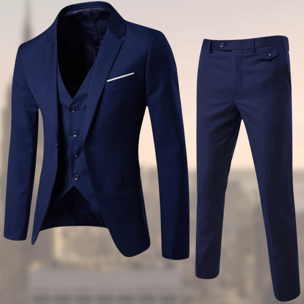 Parker Men's Suit | Tailored Fit Black Suit Set, Versatile for Weddings and Formal Events 0