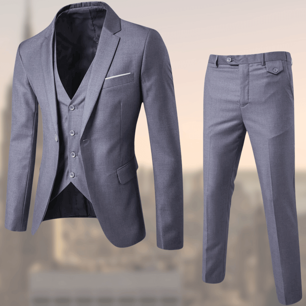 Parker Men's Suit | Tailored Fit Black Suit Set, Versatile for Weddings and Formal Events 2