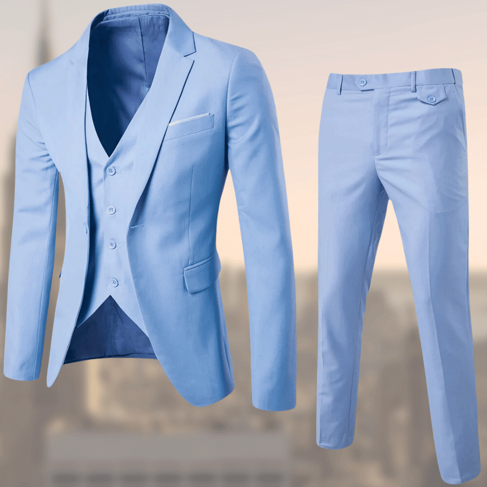 Parker Men's Suit | Tailored Fit Black Suit Set, Versatile for Weddings and Formal Events 3