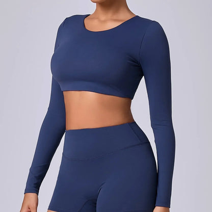 REYA | Cropped Longsleeve Top with Push-up Effect 0