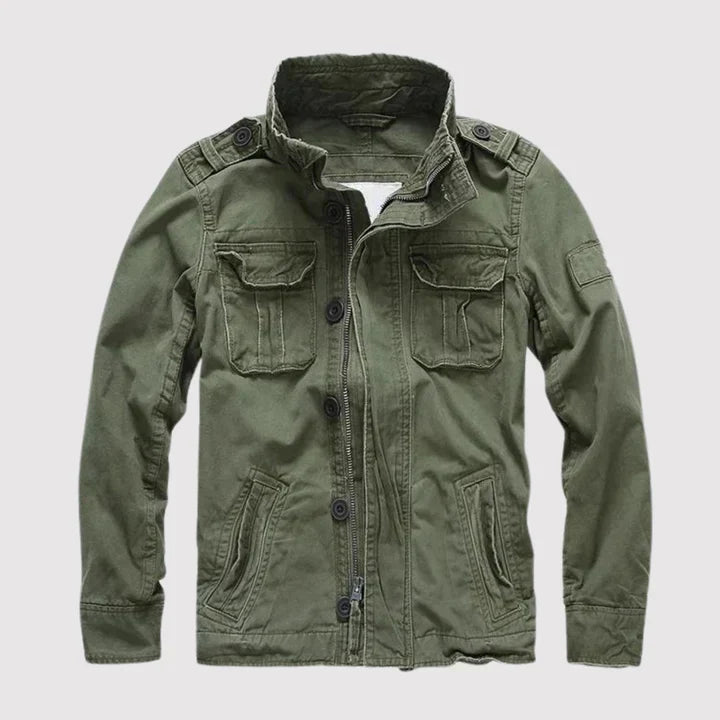 Rex Men's Denim Jacket | Durable Fabric, Multiple Pockets 0