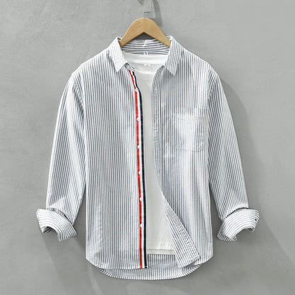 Rex Men's Dress Shirt | Breathable Cotton-Linen Blend, Stylish Long Sleeve 3