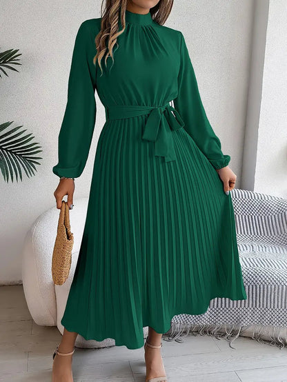 SERENA – Minimalist Midi Dress with Belt 7