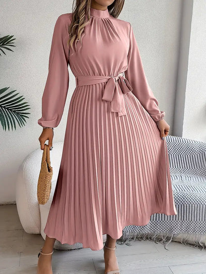 SERENA – Minimalist Midi Dress with Belt 9