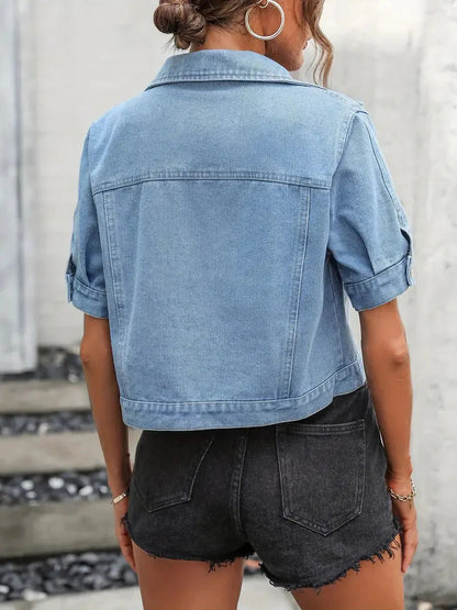 Sabrine Women's Denim Jacket | Breathable Denim, Casual Long Denim Jacket 5