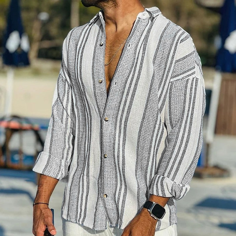 Sandy Women's Summer Shirt | Lightweight Striped Design 2