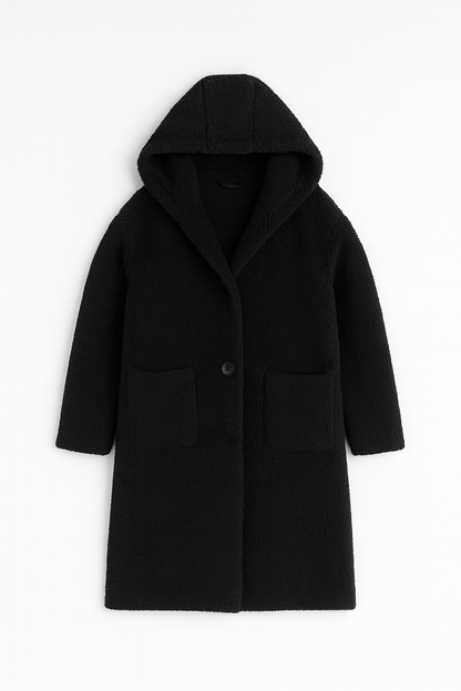 Sari Women's Trench Coat | Luxury Teddy Fabric, With Hood 1