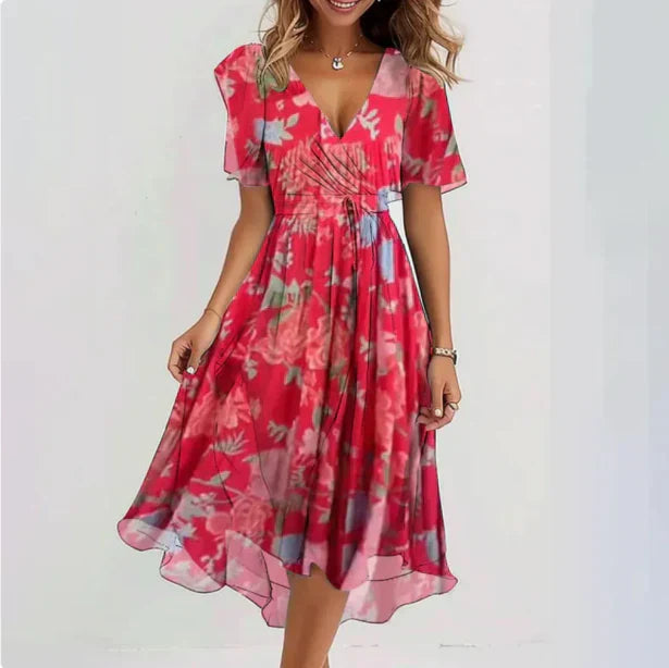 Selina – Airy Midi Dress with V-neck 5
