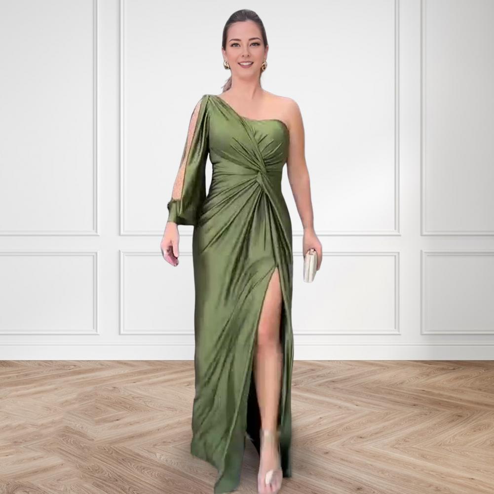 Seliora | One-Shoulder Evening Dress with High Split 14