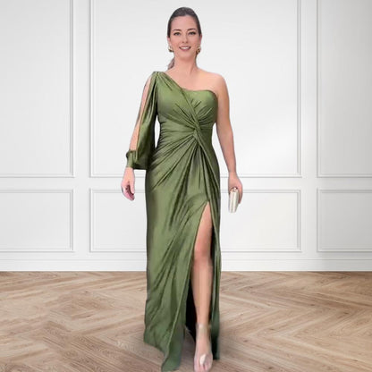 Seliora | One-Shoulder Evening Dress with High Split 14