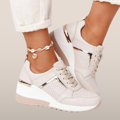 Selvona | Sneakers with Wedge Heel and Metallic Accents 1