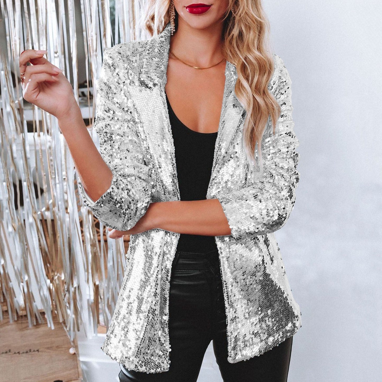 Sequin Glamour Women's Blazer | Lightweight and Elegant 0