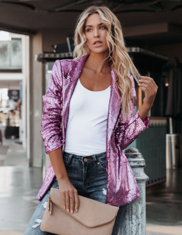 Sequin Glamour Women's Blazer | Lightweight and Elegant 3