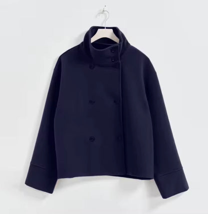 Short women's coat with double-breasted design | Elegant and versatile coat 5