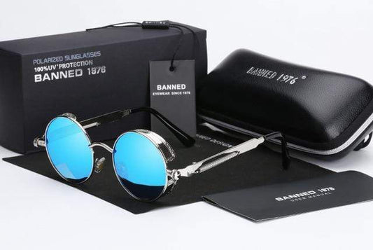 Sleek Steampunk Sunglasses | Polarized Lenses, Stylish Design 0