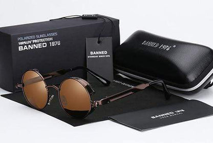 Sleek Steampunk Sunglasses | Polarized Lenses, Stylish Design 7