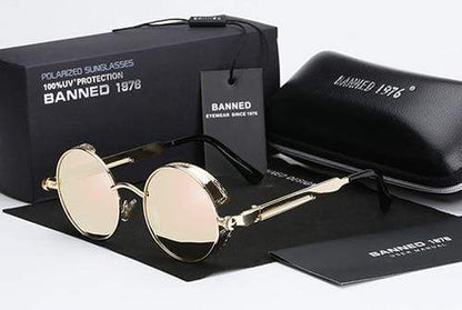 Sleek Steampunk Sunglasses | Polarized Lenses, Stylish Design 8