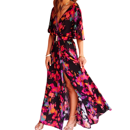 Soléava | Summer Maxi Dress with Wrap and High Slit 6