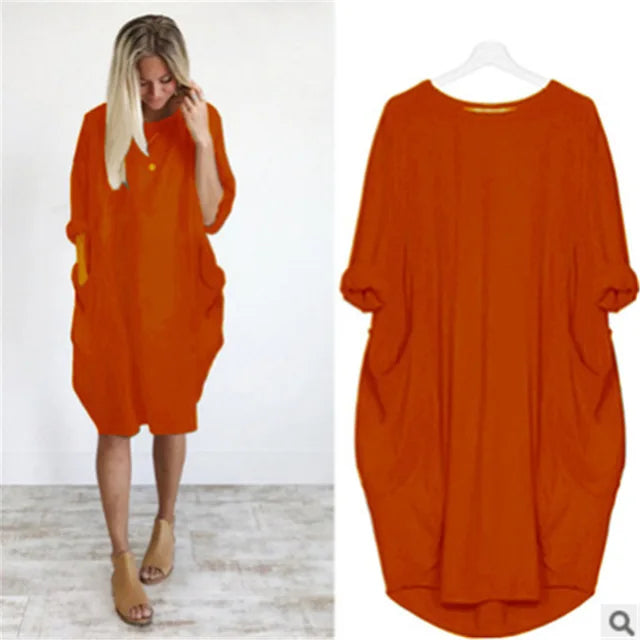 Solena | Airy Oversized Dress with Pocket Details 10