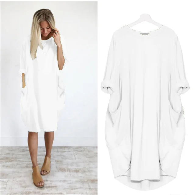 Solena | Airy Oversized Dress with Pocket Details 11