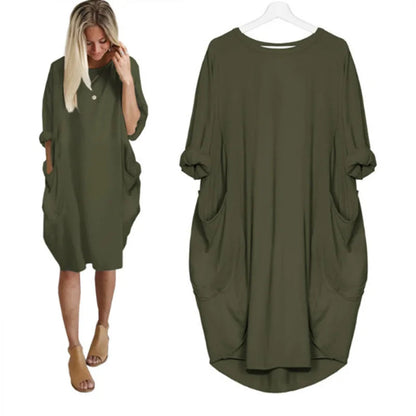 Solena | Airy Oversized Dress with Pocket Details 12