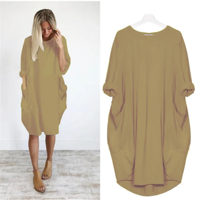 Solena | Airy Oversized Dress with Pocket Details 13