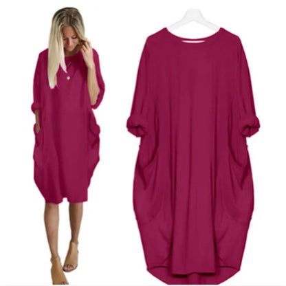 Solena | Airy Oversized Dress with Pocket Details 14
