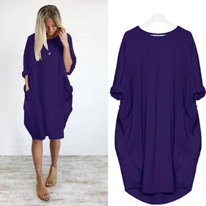 Solena | Airy Oversized Dress with Pocket Details 15