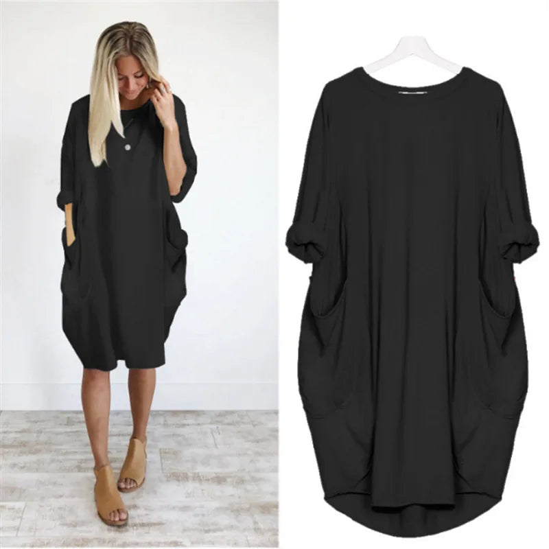 Solena | Airy Oversized Dress with Pocket Details 5