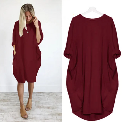 Solena | Airy Oversized Dress with Pocket Details 6