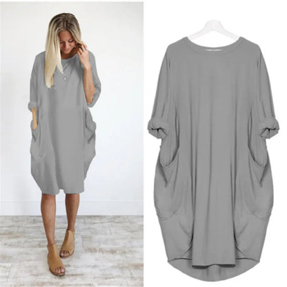 Solena | Airy Oversized Dress with Pocket Details 9