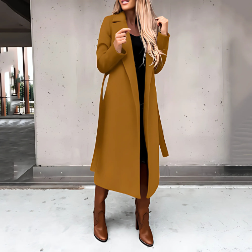 Sophie Long Women's Winter Coat | High-quality Wool Blend, Stylish and Comfortable 12