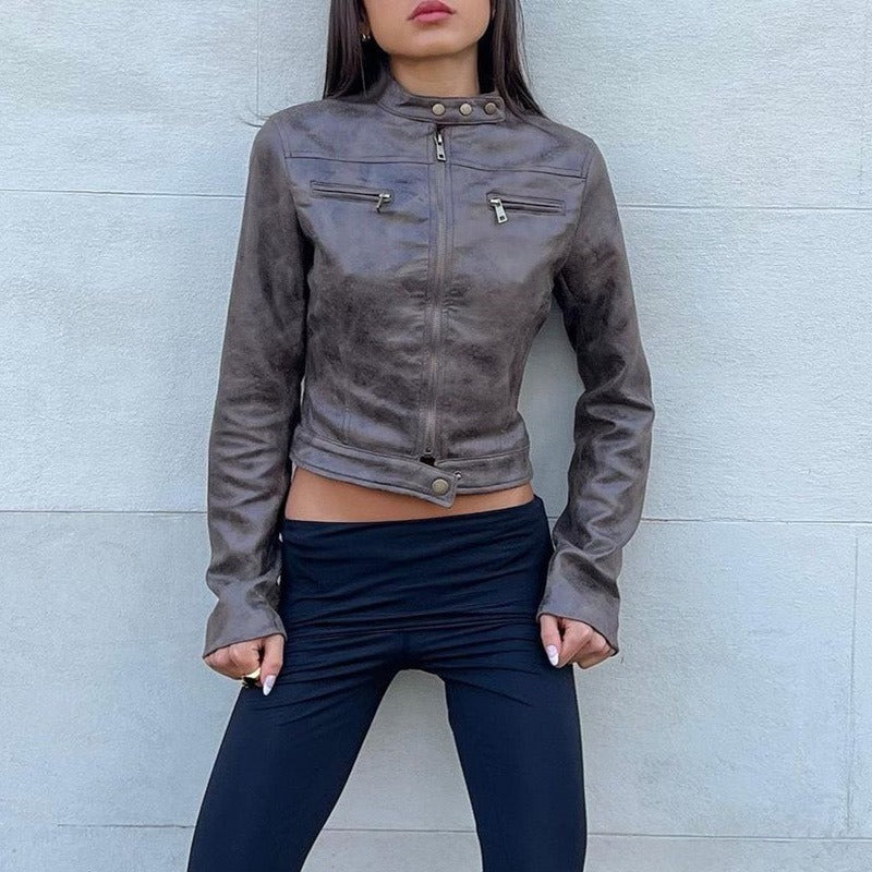 Sophie Vintage Faux Leather Jacket | Soft Faux Leather, Tailored Fit 2