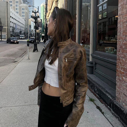 Sophie Vintage Faux Leather Jacket | Soft Faux Leather, Tailored Fit 7