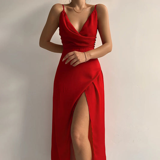 Sorella | Elegant Maxi Dress with Wrap and High Split 0