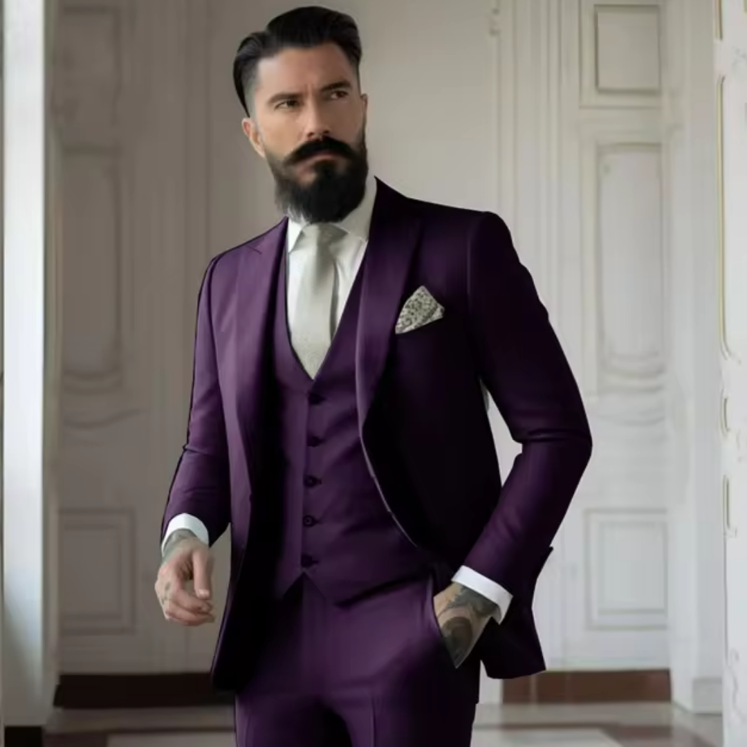 Sven Three-Piece Men's Wedding Guest Suit | Sage Green, Elegant 13