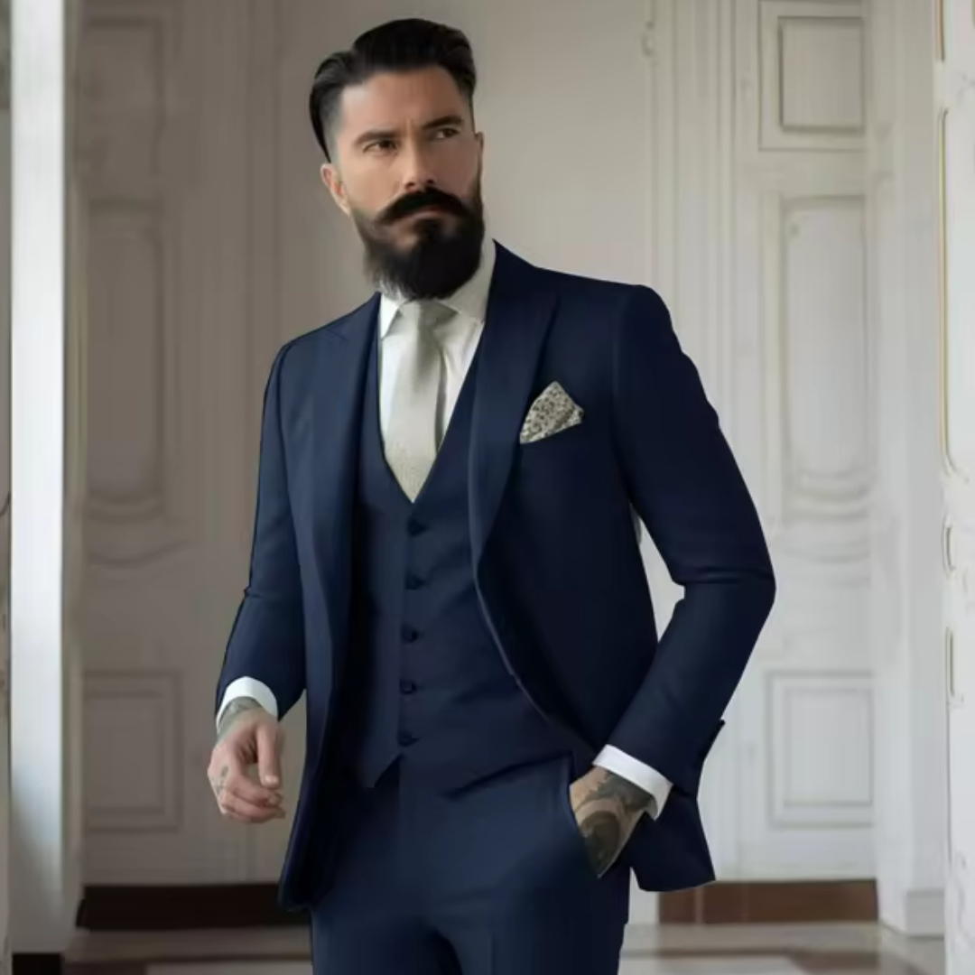 Sven Three-Piece Men's Wedding Guest Suit | Sage Green, Elegant 2