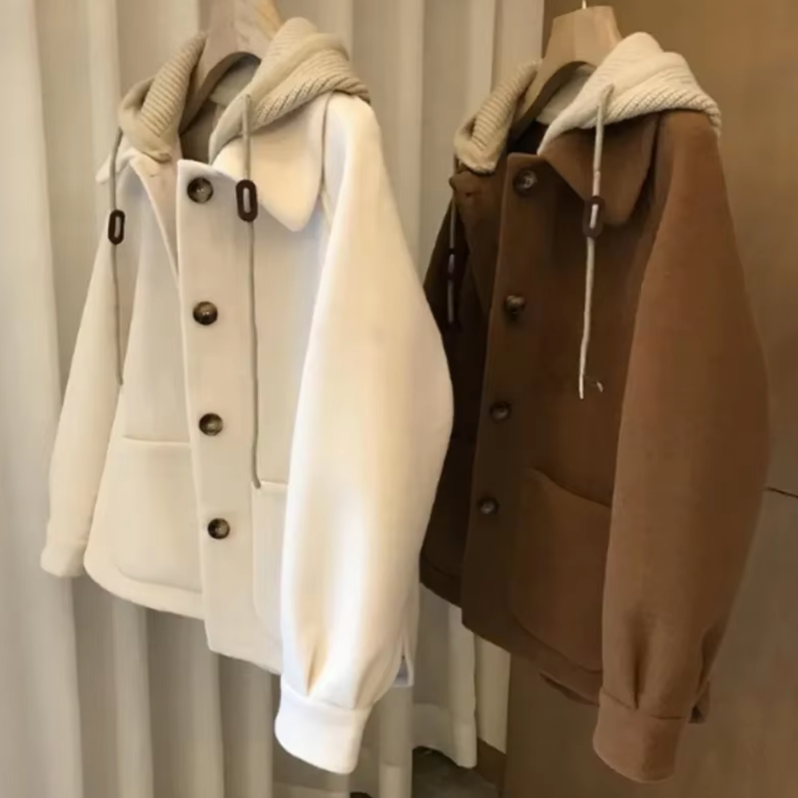 Tara Women's Hooded Jacket | Premium Wool, Elegant Design 1