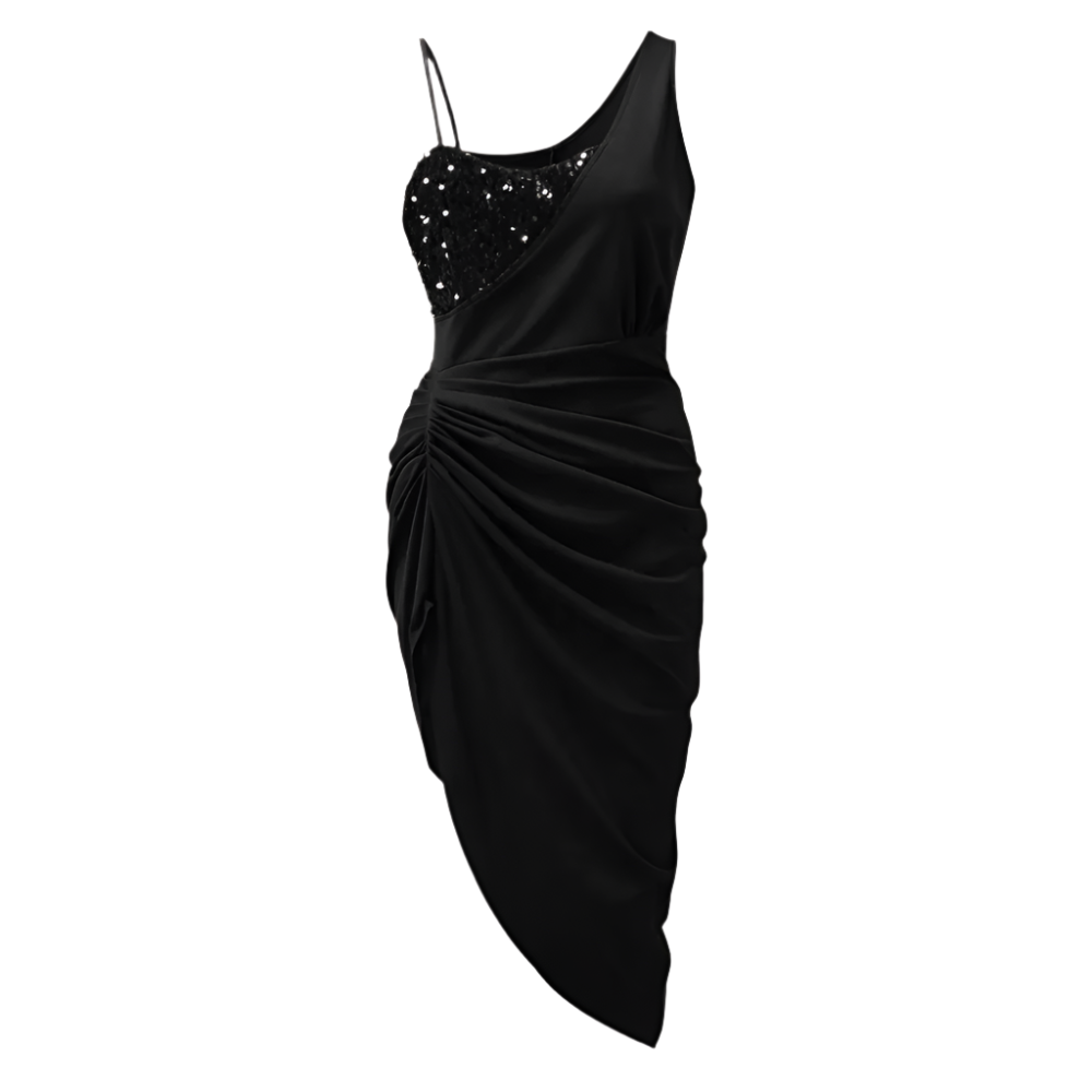 VALERIA | Asymmetrical Evening Gown with Glittering Bodice 4