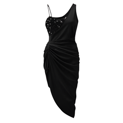 VALERIA | Asymmetrical Evening Gown with Glittering Bodice 4