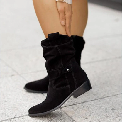 Veloura | Ankle boots with Suede Look and Slouchy Shaft 3