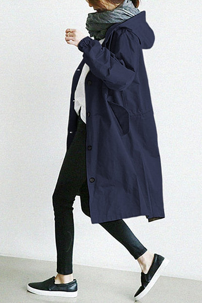 Waterproof women's hooded trench coat | Stylish transitional jacket for spring and autumn 4