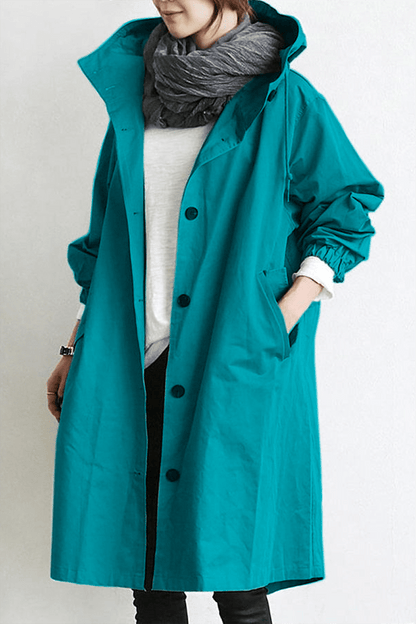 Waterproof women's hooded trench coat | Stylish transitional jacket for spring and autumn 7