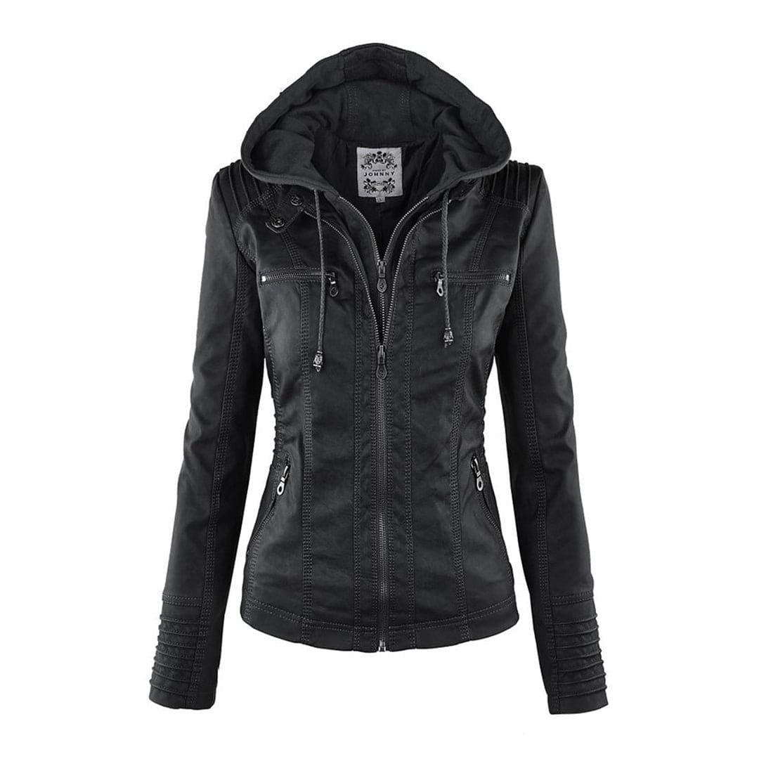 Wendy Women's Jacket | Black Women's Hooded Jacket, Casual 8