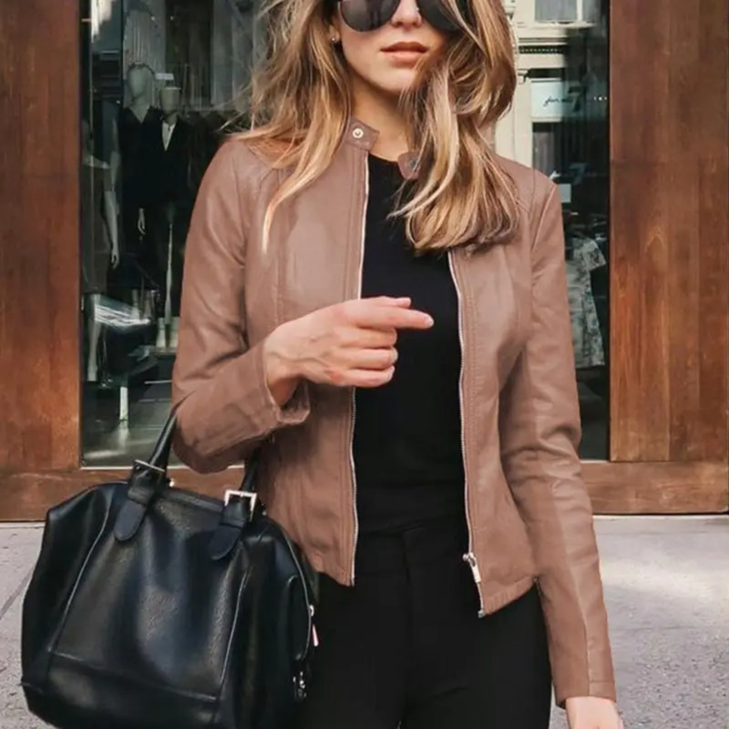 Wendy Women's Motorcycle Jacket | Faux Leather, Edgy Style 0